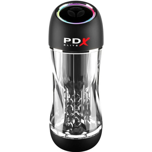 PDX ELITE - MASTURBADOR STROKER VIEWTUBE PRO VIBRADOR TRANSPARENTE - Optelum