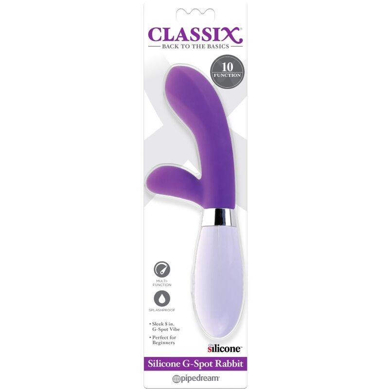 CLASSIX - VIBRADOR RABBIT PUNTO G SILICONA MORADO - Optelum