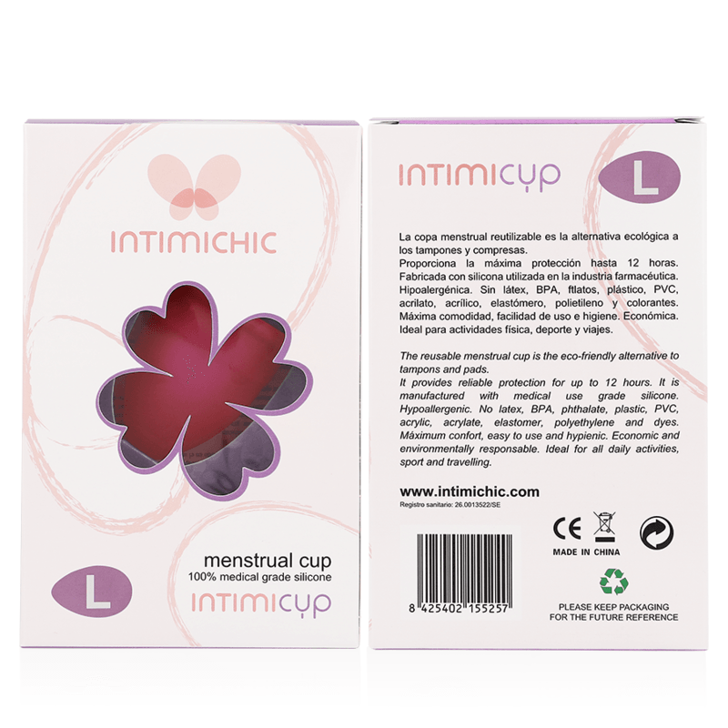 INTIMICHIC - COPA MENSTRUAL SILICONA MEDICA - TALLA L - Optelum
