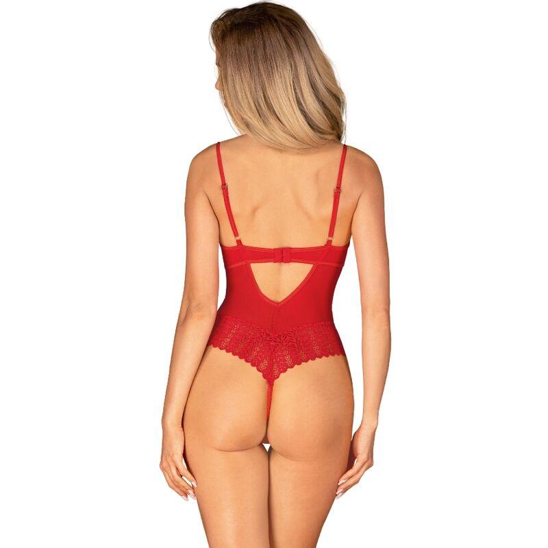 OBSESSIVE - INGRIDIA CROTCHLESS TEDDY ROJO M/L - Optelum