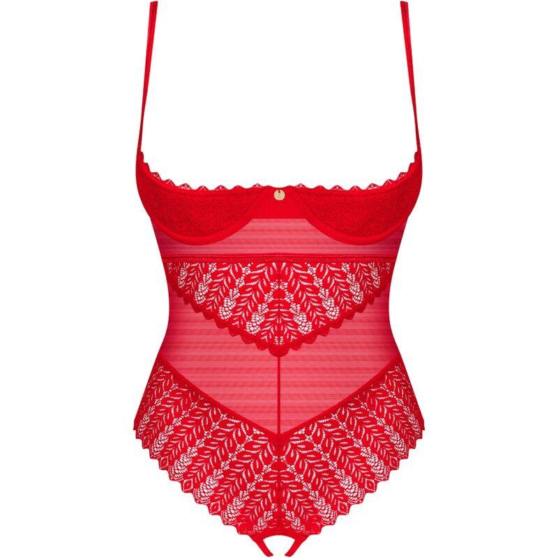 OBSESSIVE - INGRIDIA CROTCHLESS TEDDY ROJO M/L - Optelum