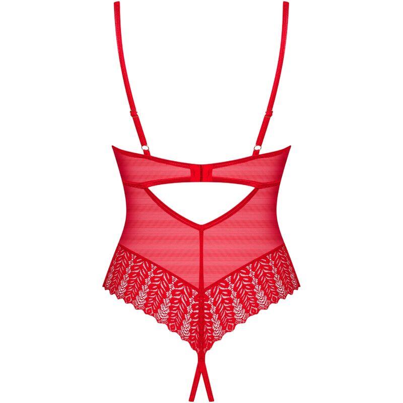 OBSESSIVE - INGRIDIA CROTCHLESS TEDDY ROJO M/L - Optelum