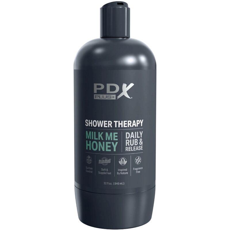 PDX PLUS - MASTURBADOR STROKER DISEÑO DISCRETO DE BOTE CHAMPU MILK ME HONEY - Optelum
