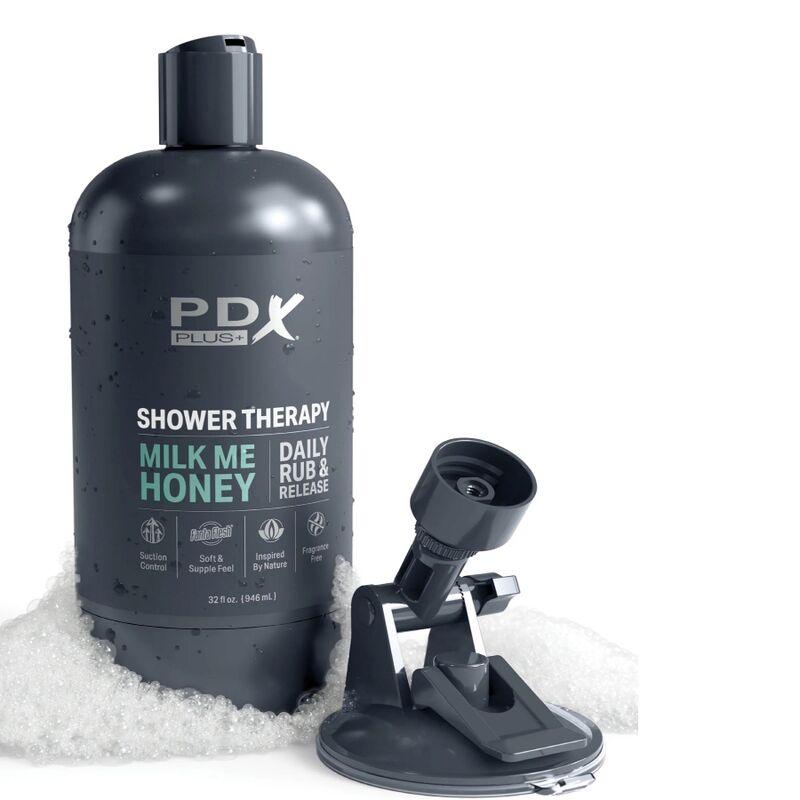 PDX PLUS - MASTURBADOR STROKER DISEÑO DISCRETO DE BOTE CHAMPU MILK ME HONEY - Optelum