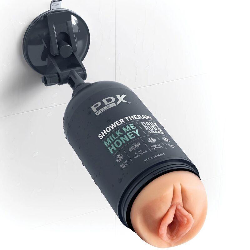 PDX PLUS - MASTURBADOR STROKER DISEÑO DISCRETO DE BOTE CHAMPU MILK ME HONEY - Optelum
