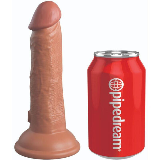 KING COCK - ELITE DILDO REALISTICO SILICONA 15.2 CM CARAMELO - Optelum