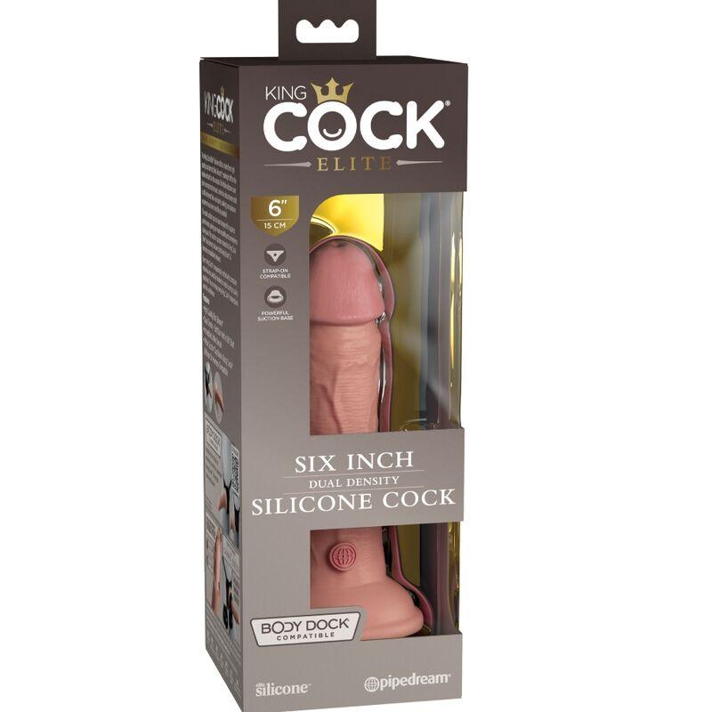 KING COCK - ELITE DILDO REALISTICO SILICONA 15.2 CM - Optelum