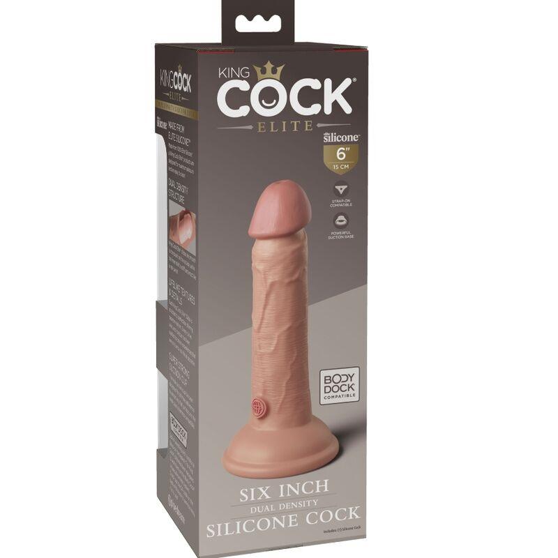 KING COCK - ELITE DILDO REALISTICO SILICONA 15.2 CM - Optelum