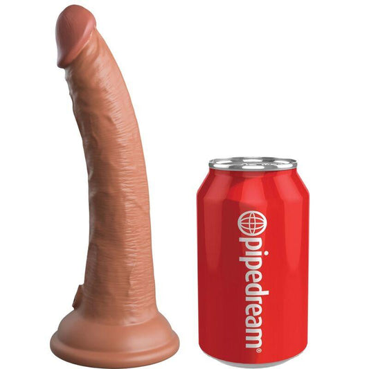 KING COCK - ELITE DILDO REALISTICO SILICONA 17.8 CM CARAMELO - Optelum