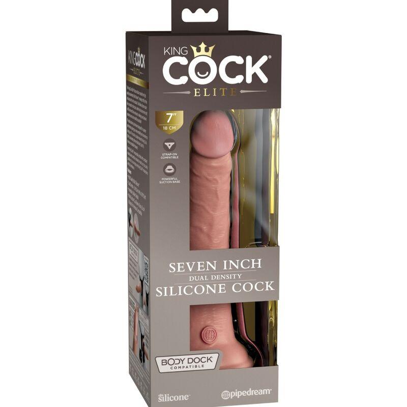 KING COCK - ELITE DILDO REALISTICO SILICONA 17.8 CM - Optelum