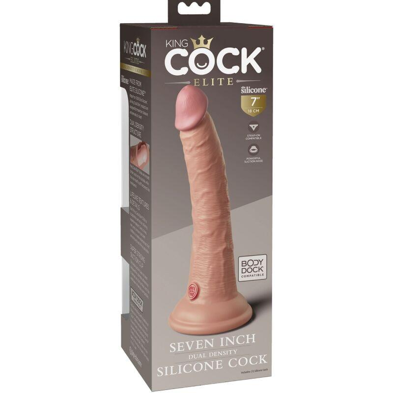 KING COCK - ELITE DILDO REALISTICO SILICONA 17.8 CM - Optelum