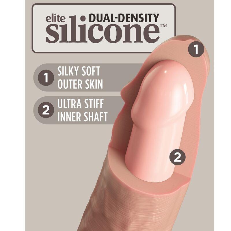KING COCK - ELITE DILDO REALISTICO VIBRADOR & SILICONA 15.2 CM - Optelum