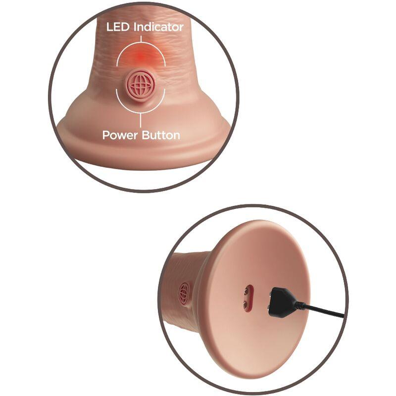 KING COCK - ELITE DILDO REALISTICO VIBRADOR & SILICONA 15.2 CM - Optelum