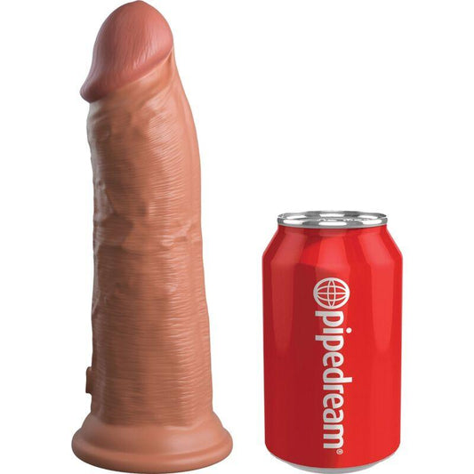 KING COCK - ELITE DILDO REALISTICO VIBRADOR & SILICONA 20.3 CM CARAMELO - Optelum