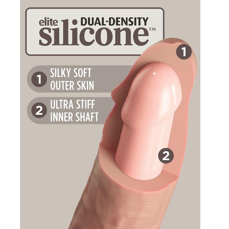 KING COCK - ELITE DILDO REALISTICO VIBRADOR & SILICONA CONTROL REMOTO 23 CM - Optelum