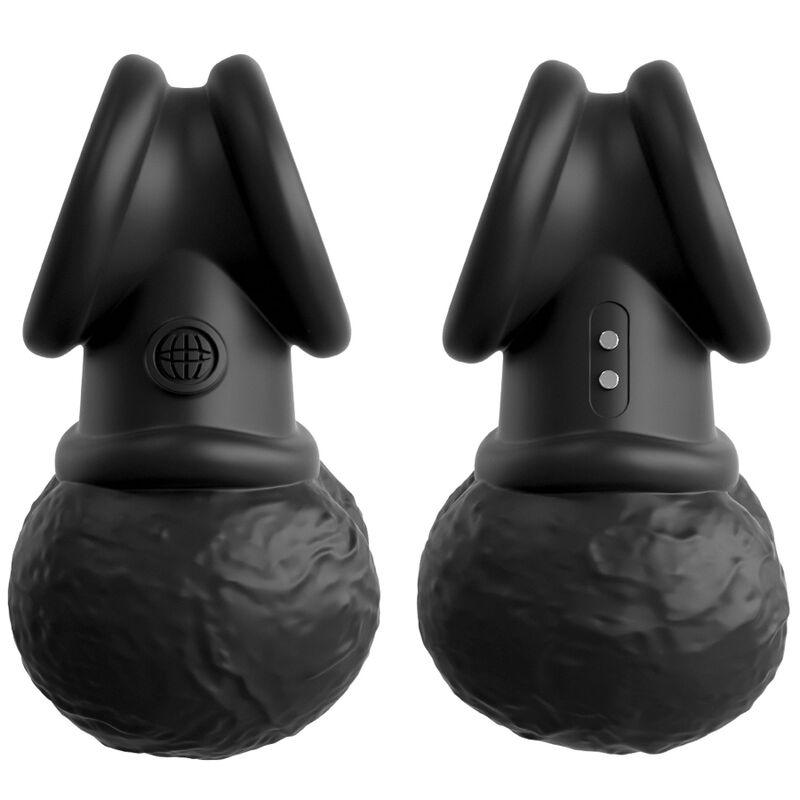 KING COCK - ELITE ANILLO CON TESTICULOS DE SILICONA VIBRADOR - Optelum