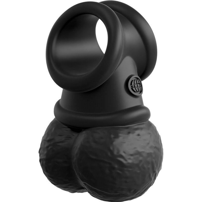 KING COCK - ELITE ANILLO CON TESTICULOS DE SILICONA VIBRADOR - Optelum