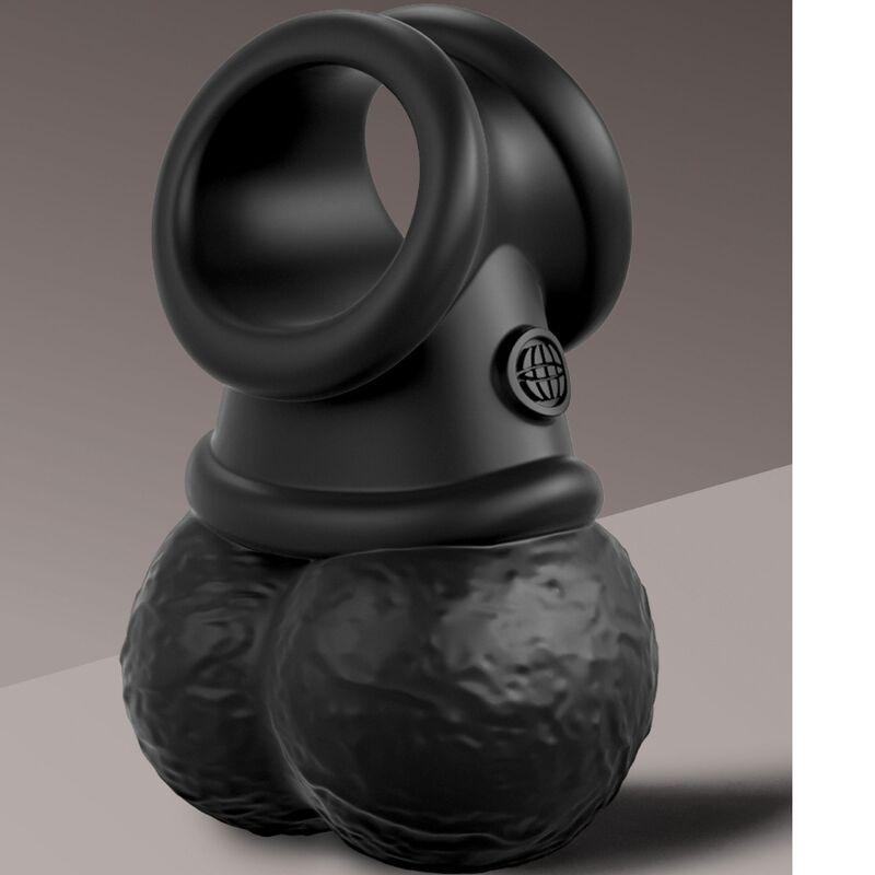 KING COCK - ELITE ANILLO CON TESTICULOS DE SILICONA VIBRADOR - Optelum