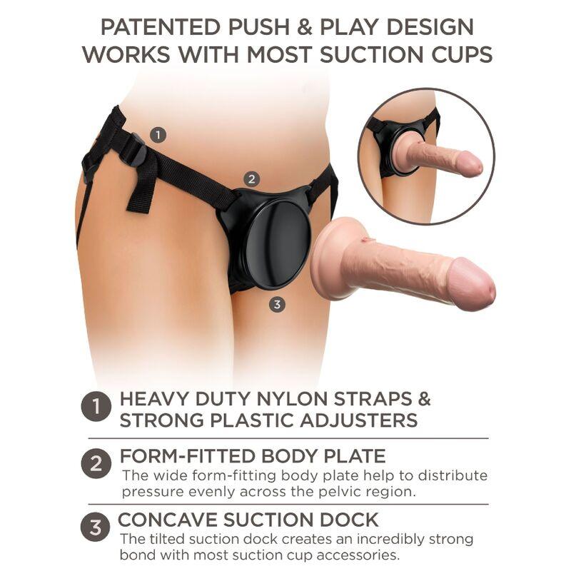 KING COCK - ELITE ARNES AJUSTABLE PARA PRINCIPIANTES CON DILDO 15.2 CM - Optelum