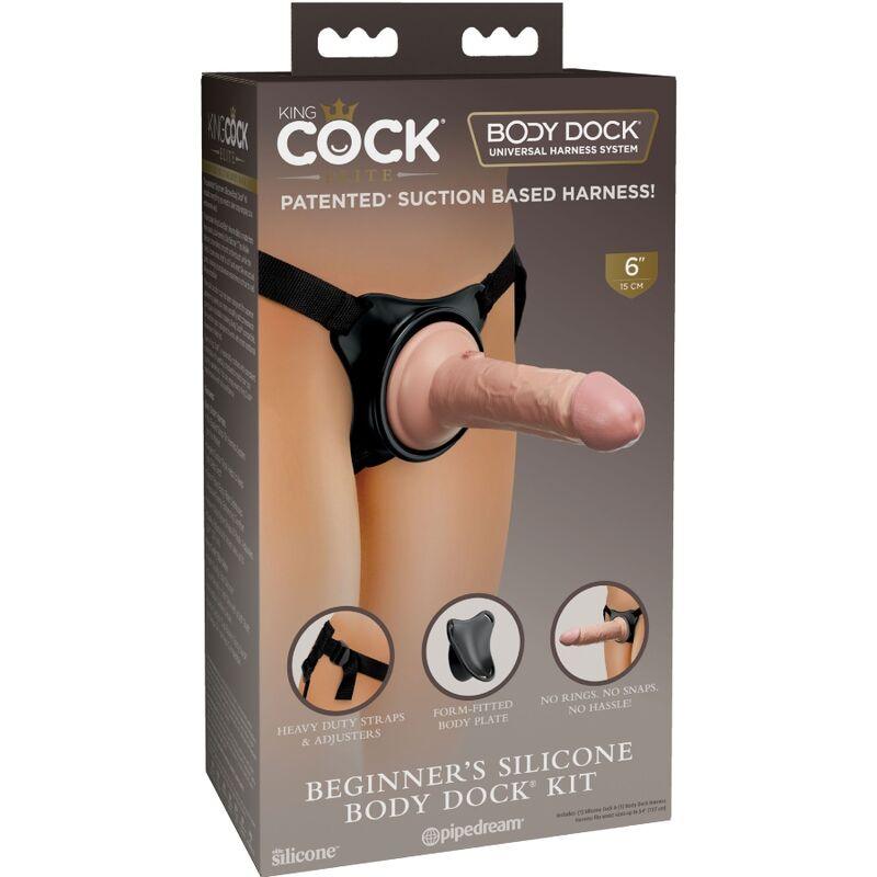 KING COCK - ELITE ARNES AJUSTABLE PARA PRINCIPIANTES CON DILDO 15.2 CM - Optelum