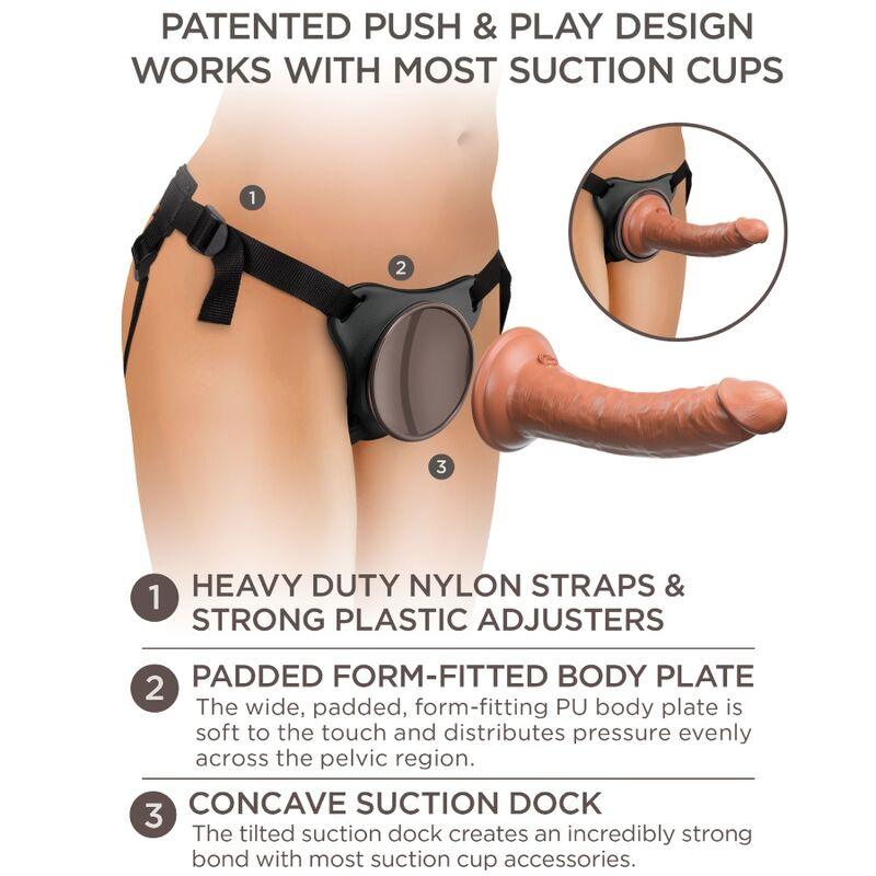 KING COCK - ELITE ARNES AJUSTABLE CONFORTABLE CON DILDO 17.8 CM - Optelum