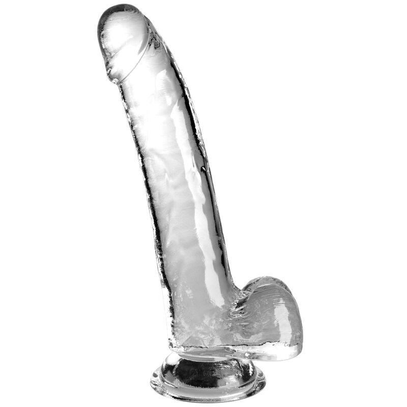 KING COCK - CLEAR DILDO CON TESTICULOS 20.3 CM TRANSPARENTE - Optelum