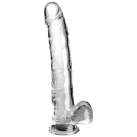 KING COCK - CLEAR DILDO CON TESTICULOS 24.8 CM TRANSPARENTE - Optelum