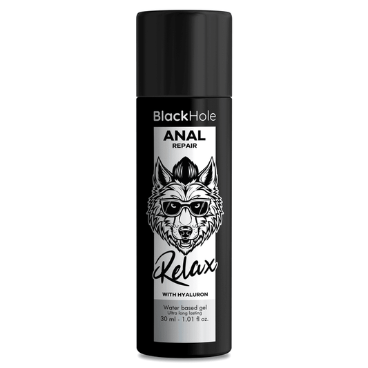 BLACK HOLE - ANAL REPAIR BASE AGUA RELAX CON HYALURON 30 ML - Optelum