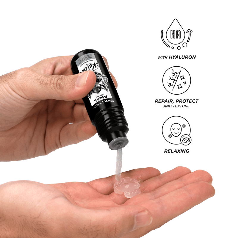 BLACK HOLE - ANAL REPAIR BASE AGUA RELAX CON HYALURON 30 ML - Optelum