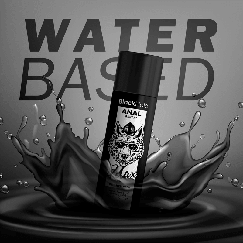 BLACK HOLE - ANAL REPAIR BASE AGUA RELAX CON HYALURON 30 ML - Optelum