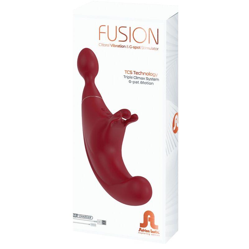 ADRIEN LASTIC - FUSION TRIPLE ESTIMULADOR CLITORIS & G-SPOT ROJO - Optelum