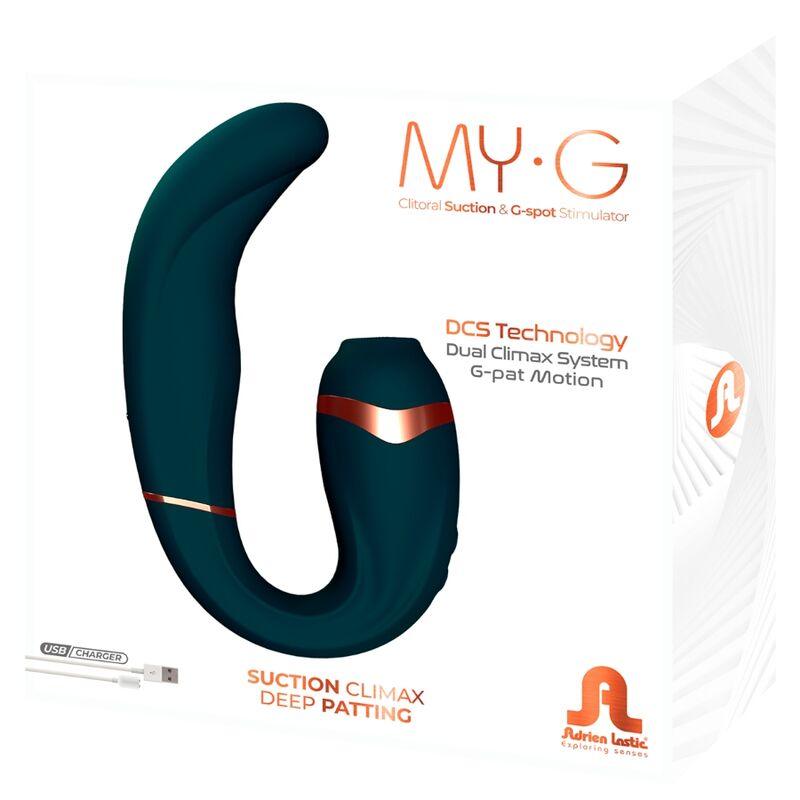 ADRIEN LASTIC - MY·G SUCCIONADOR CLITORIS Y ESTIMULADOR G-SPOT VERDE OSCURO - Optelum