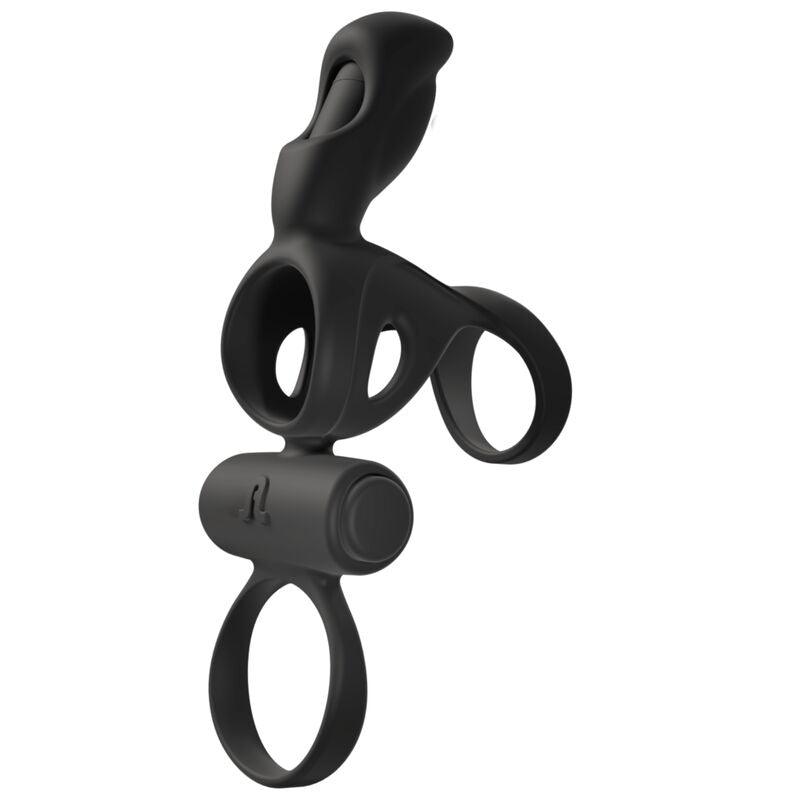 ADRIEN LASTIC - SPARTACUS ANILLO & FUNDA DE PENE CON VIBRADOR - Optelum