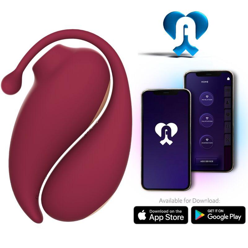 ADRIEN LASTIC - INSPIRATION SUCCIONADOR CLITORIS + HUEVO VIBRADOR ROJO - APP GRATUITA - Optelum