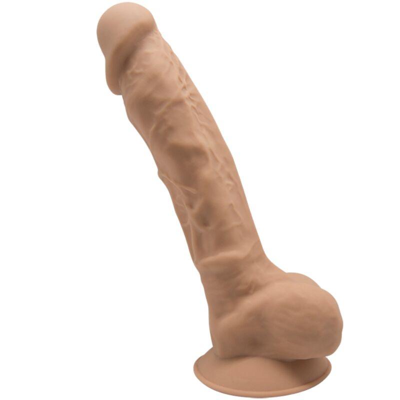 SILEXD - MODELO 1 PENE REALISTICO SILICONA PREMIUM SILEXPAN CARAMELO 17.5 CM - Optelum