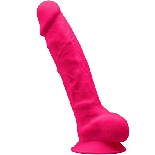 SILEXD - MODELO 1 PENE REALISTICO SILICONA PREMIUM SILEXPAN FUCSIA 23 CM - Optelum