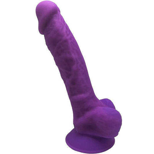 SILEXD - MODELO 1 PENE REALISTICO SILICONA PREMIUM SILEXPAN VIOLETA 17.5 CM - Optelum