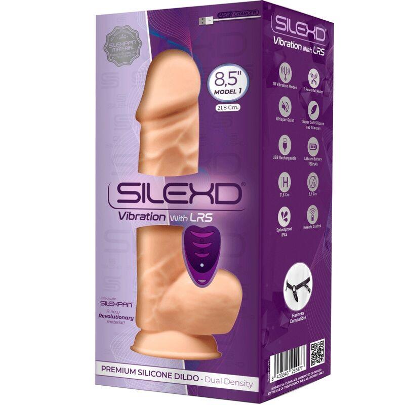 SILEXD - MODELO 1 PENE REALISTICO VIBRADOR SILICONA PREMIUM SILEXPAN CONTROL REMOTO 21.8 CM - Optelum