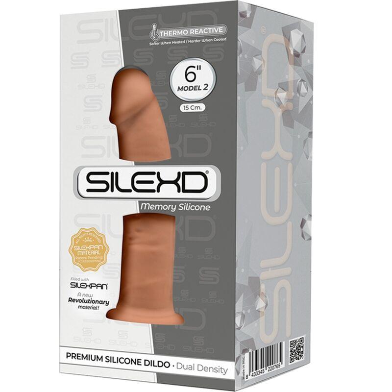 SILEXD - MODELO 2 PENE REALISTICO SILICONA PREMIUM SILEXPAN CARAMELO 15.4 CM - Optelum