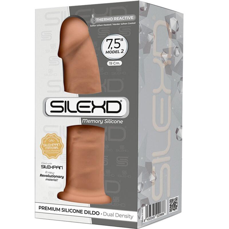 SILEXD - MODELO 2 PENE REALISTICO SILICONA PREMIUM SILEXPAN CARAMELO 19 CM - Optelum