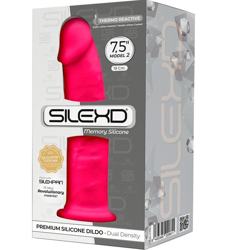 SILEXD - MODELO 2 PENE REALISTICO SILICONA PREMIUM SILEXPAN FUCSIA 19 CM - Optelum