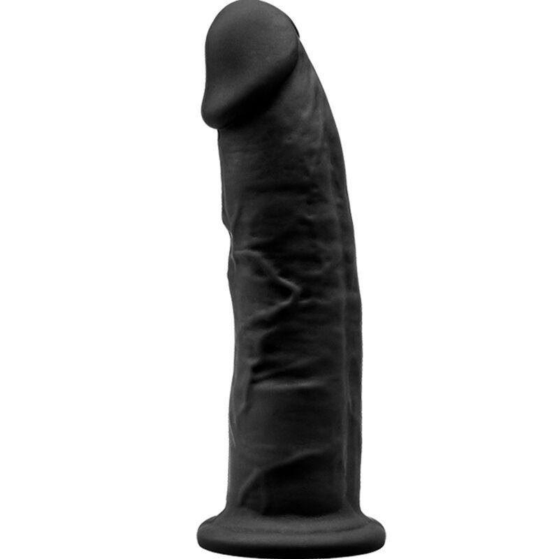 SILEXD - MODELO 2 PENE REALISTICO SILICONA PREMIUM SILEXPAN NEGRO 15 CM - Optelum