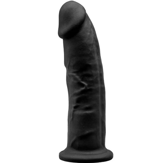 SILEXD - MODELO 2 PENE REALISTICO SILICONA PREMIUM SILEXPAN NEGRO 23 CM - Optelum