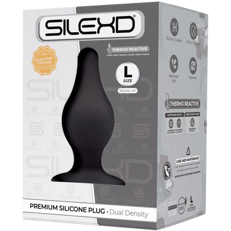 SILEXD - MODELO 2 PLUG ANAL SILICONA PREMIUM SILEXPAN PREMIUM TERMORREACTIVO TALLA L - Optelum