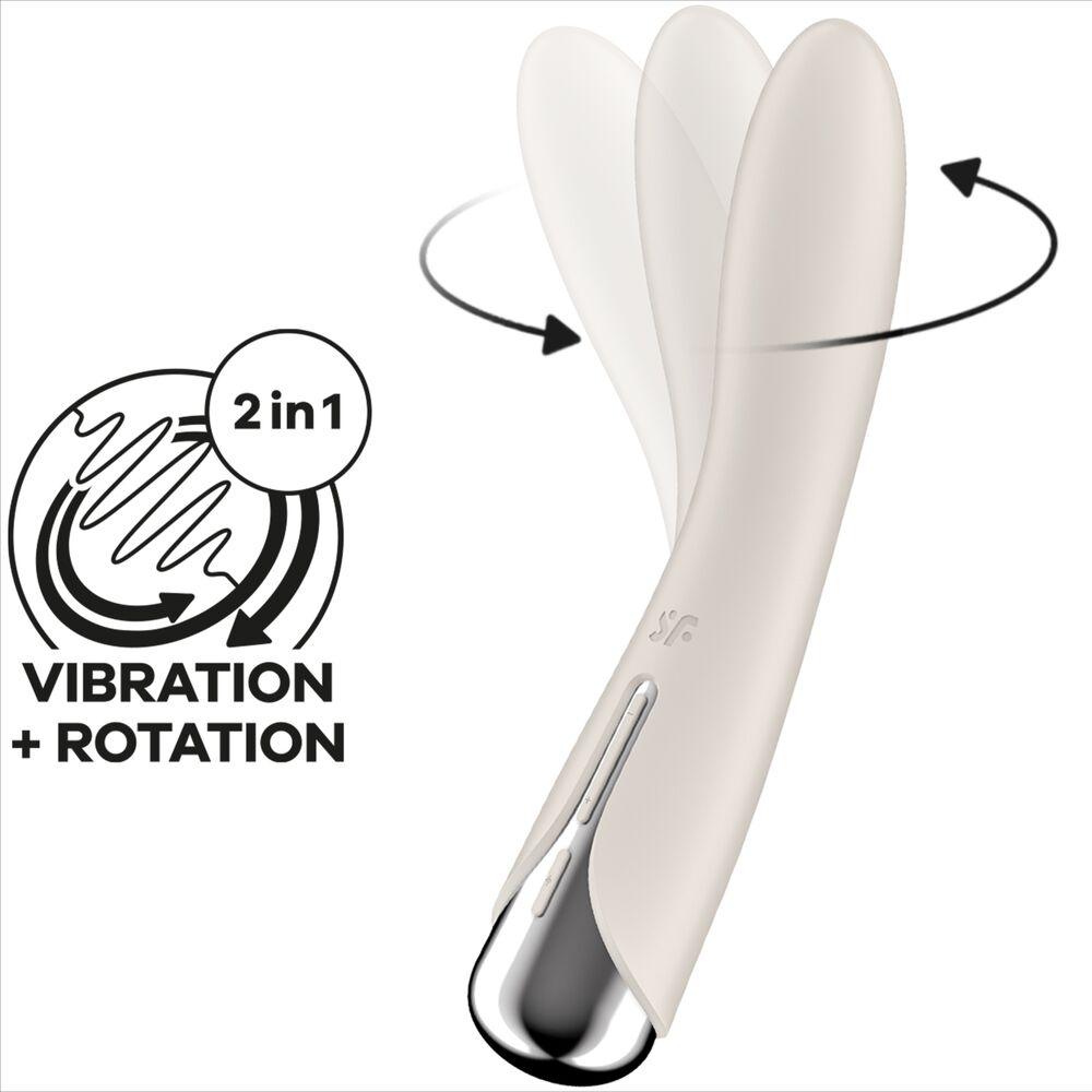SATISFYER - SPINNING VIBE 1 VIBRADOR ROTADOR G-SPOT BEIGE - Optelum