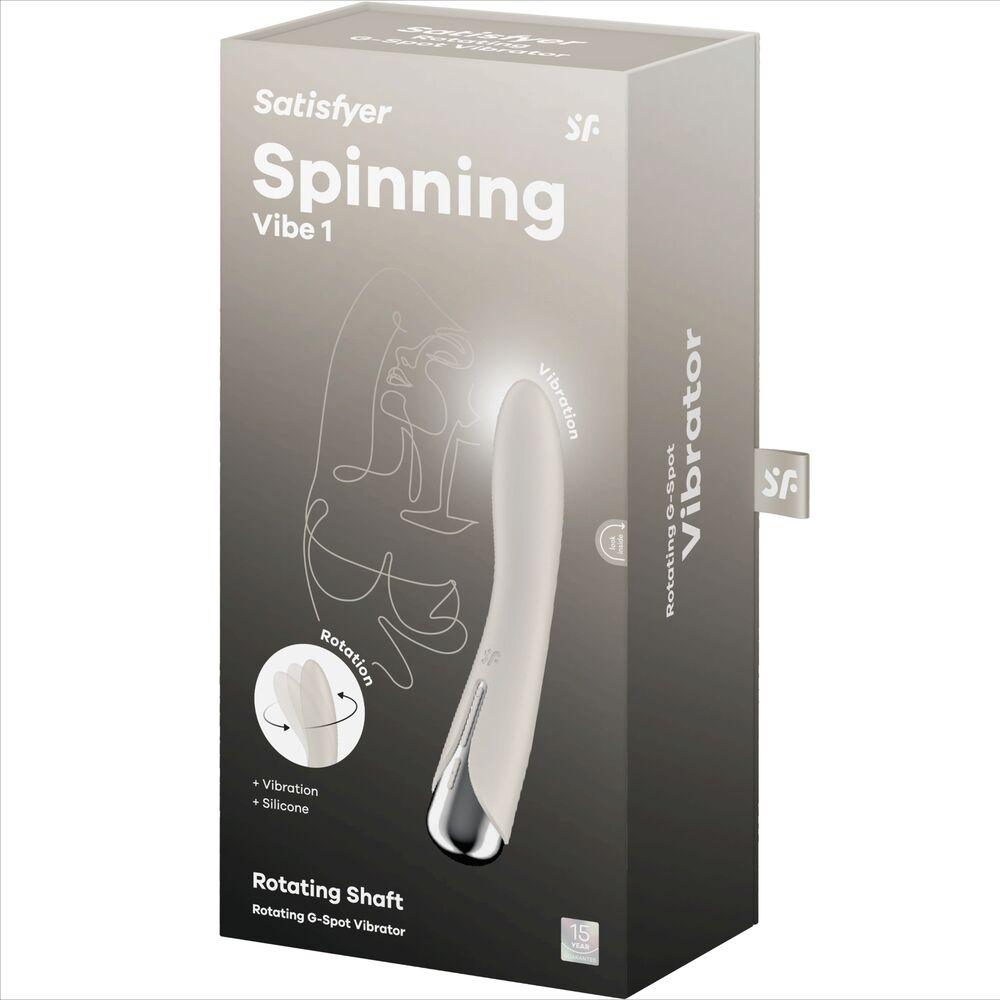 SATISFYER - SPINNING VIBE 1 VIBRADOR ROTADOR G-SPOT BEIGE - Optelum