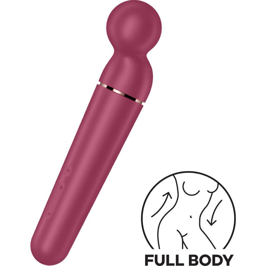 SATISFYER - PLANET WAND-ER MASAJEADOR VIBRADOR BERRY - Optelum