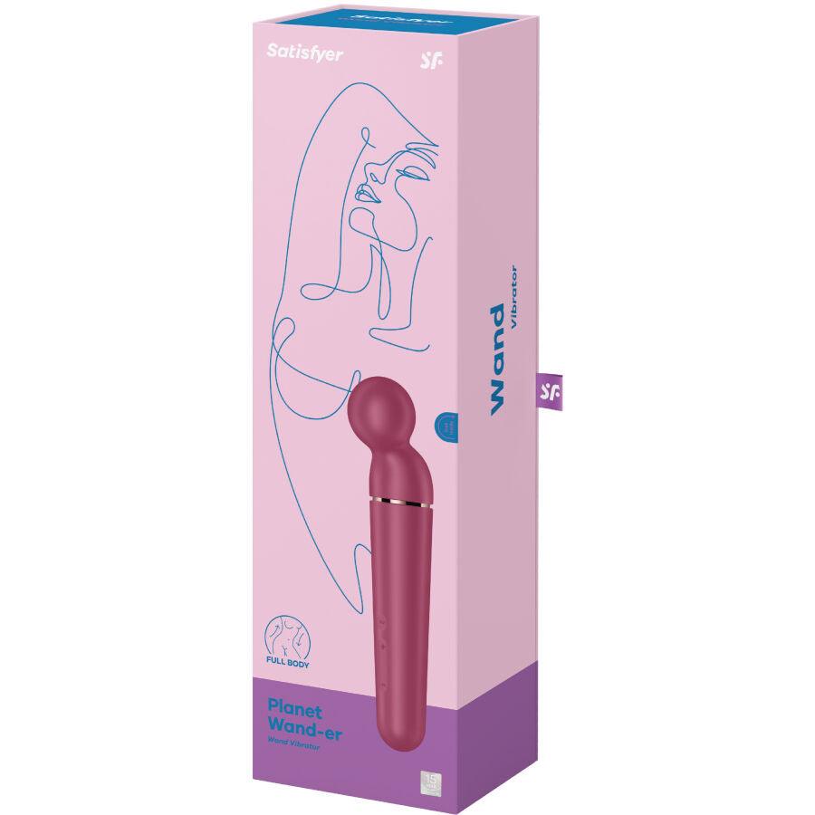 SATISFYER - PLANET WAND-ER MASAJEADOR VIBRADOR BERRY - Optelum
