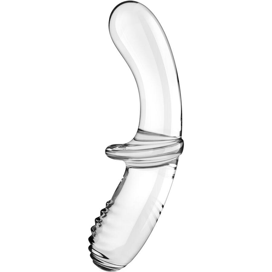 SATISFYER - DOUBLE CRYSTAL DILDO TRANSPARENTE - Optelum