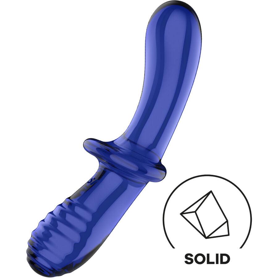 SATISFYER - DOUBLE CRYSTAL DILDO TRANSPARENTE - Optelum